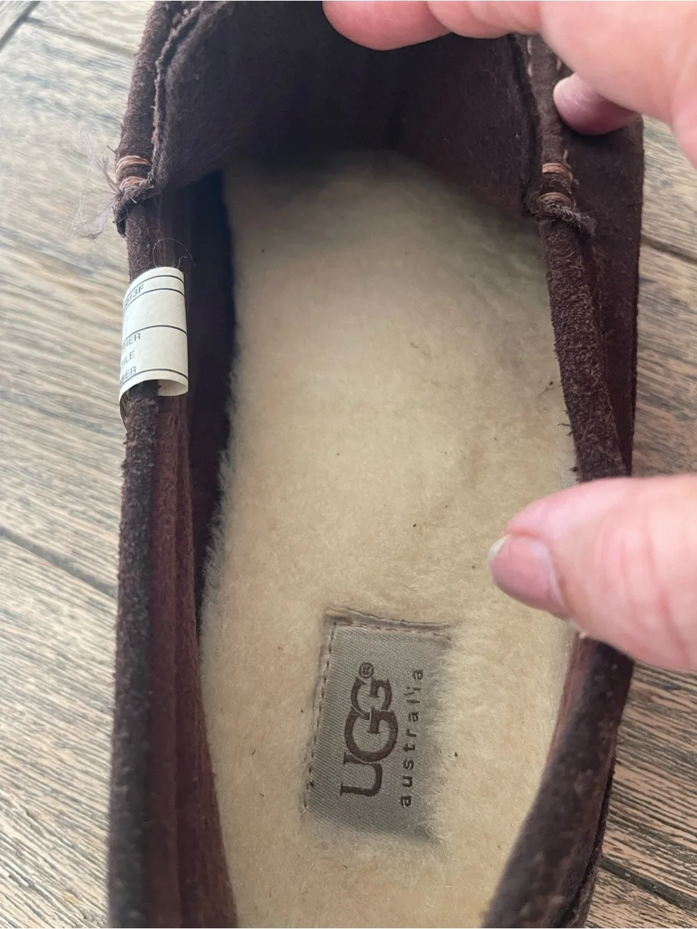 UGG Men’s Dark Brown Suede Slip-On Loafers